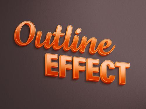 Outlined Font Duo Text Effect Mockup