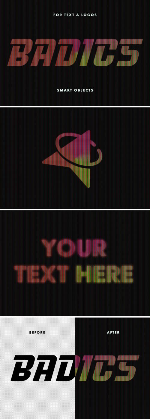 Crt Screen Text Effect Mockup