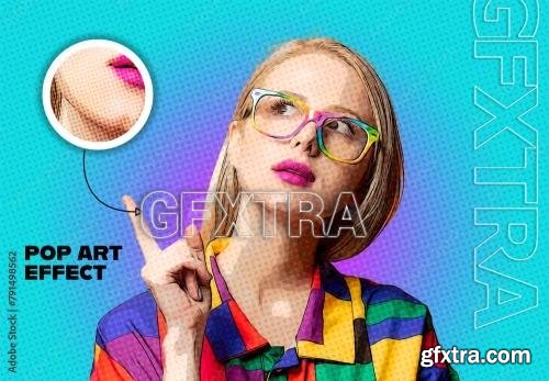 Pop Art Photo Effect Mockup 791498562