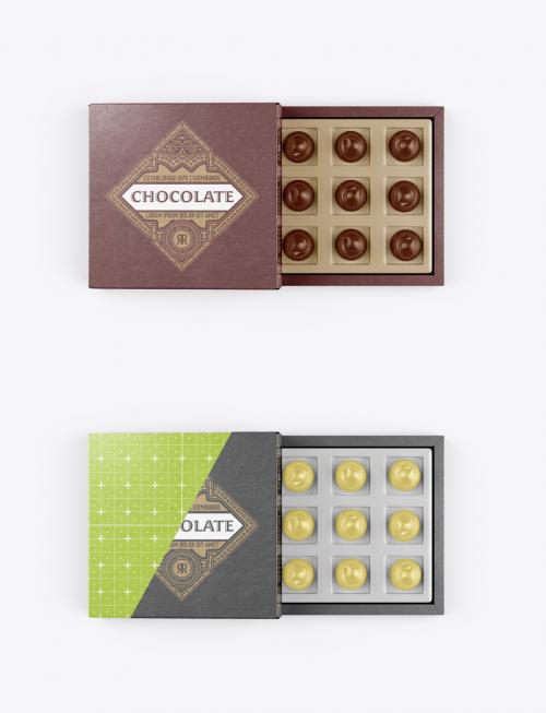 Box of Chocolates Mockup