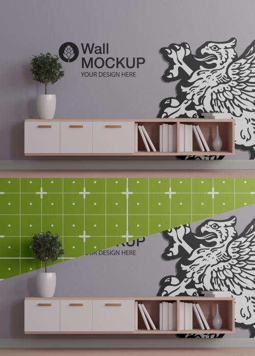 Wall Mockup in Room