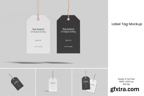 Label Tag Mockup Collections 14xPSD