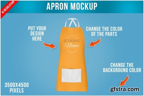 Kitchen Apron Mockup Collections 12xPSD