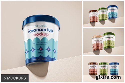 Ice Cream Mockup Collections 14xPSD