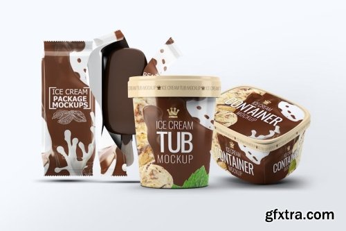 Ice Cream Mockup Collections 14xPSD