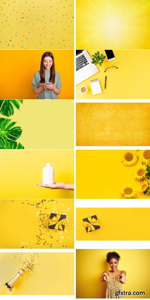 Amazing Photos, Yellow Background 100xJPEG