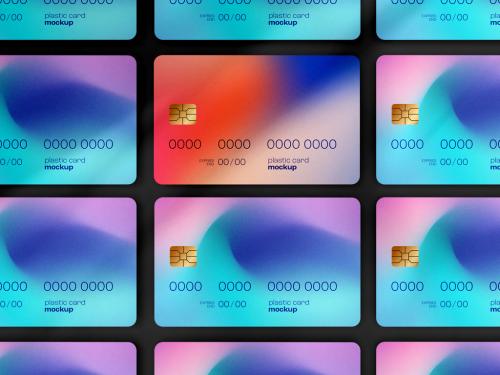 Plastic Card Mockup or Debit Card