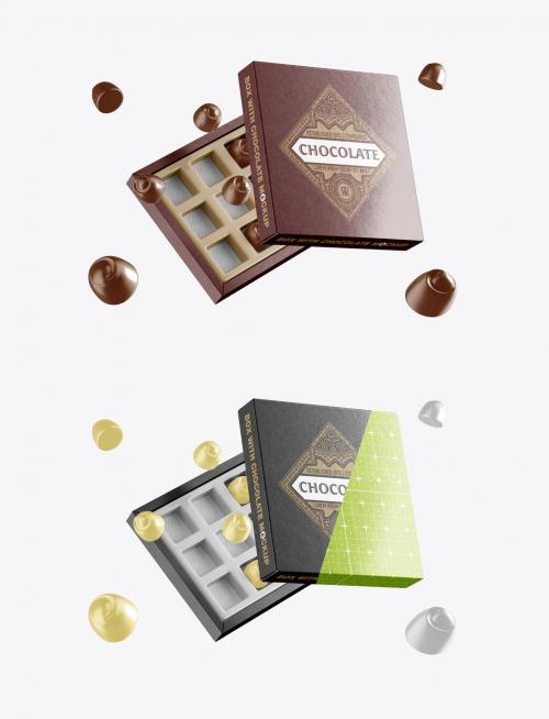 Box Of Chocolates Mockup