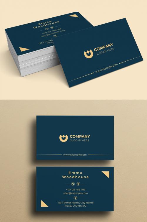 Black Business Card Design Layout