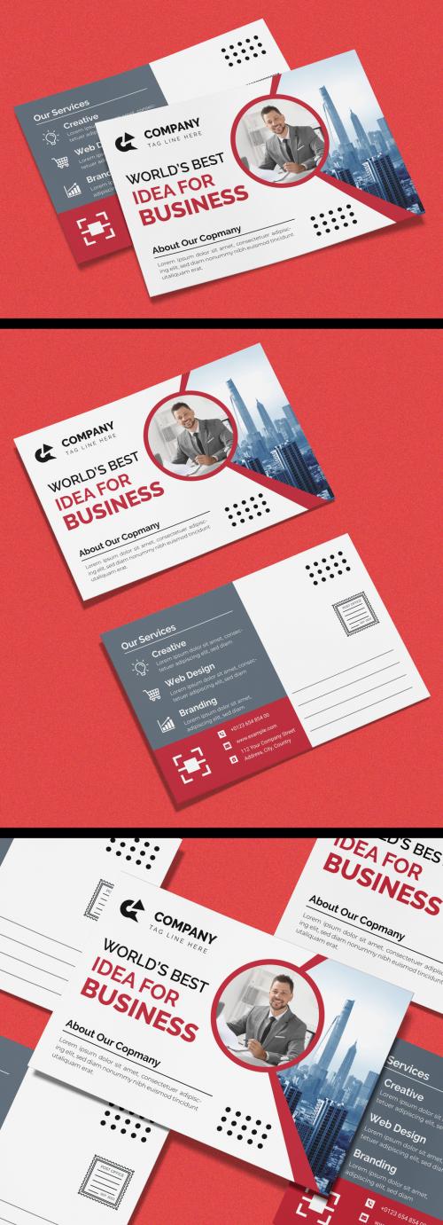 Corporate Post Card Design Layout