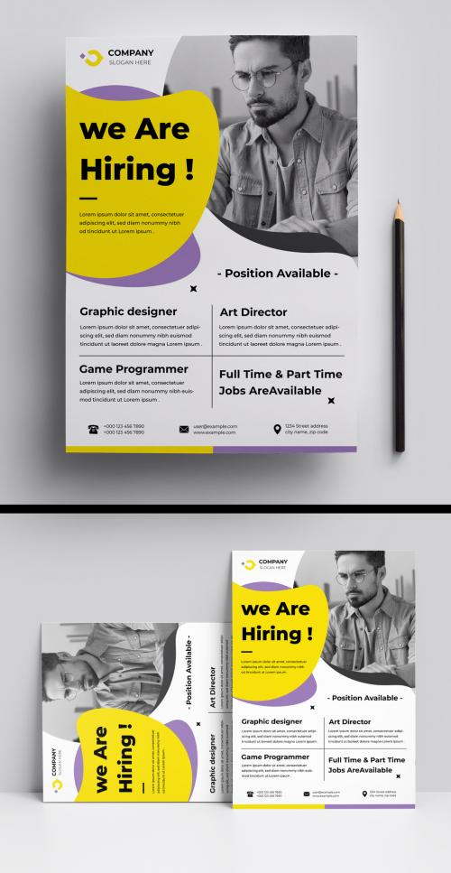 Multipurpose Flyer Layout with Yellow Accent