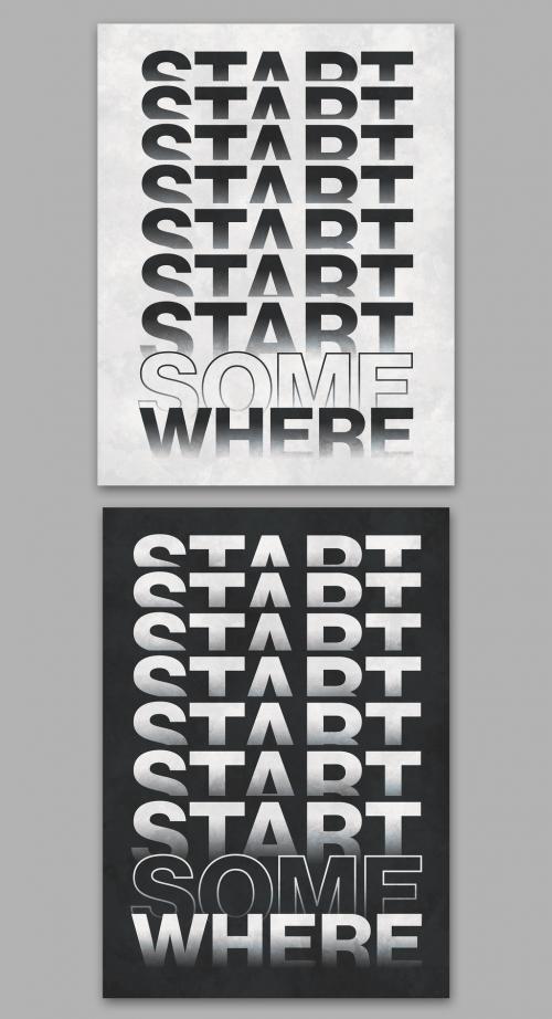 Minimal Poster Layout with Stacked Text Pattern