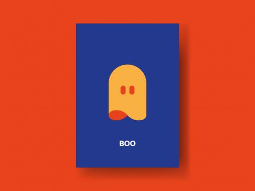 Halloween Ghost Card Vivid Style