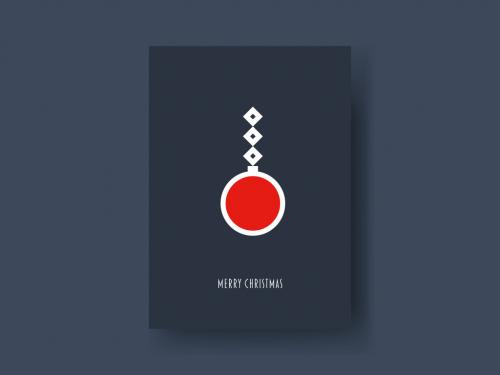 Minimal Design Decoration Christmas Card