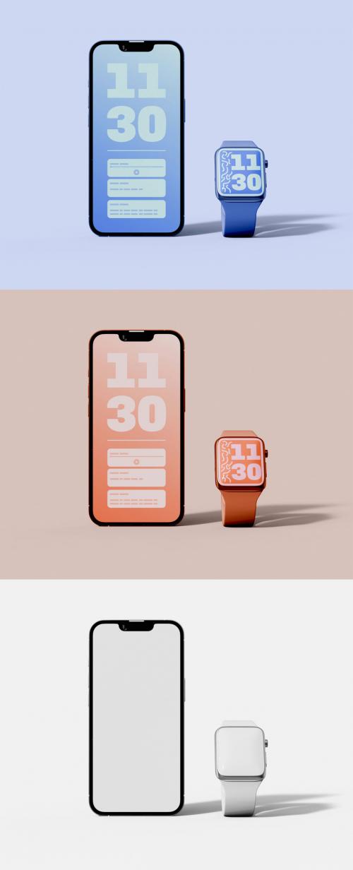 Smartwatch and Phone Mockup