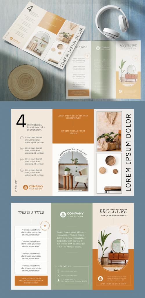 Tri Fold Roll Brochure Layout