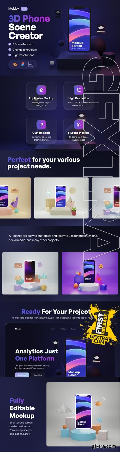 Mobby - 3D Phone Scene Creator Model