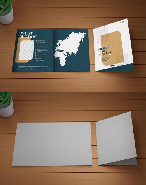 Bifold Brochure Cover Mockup