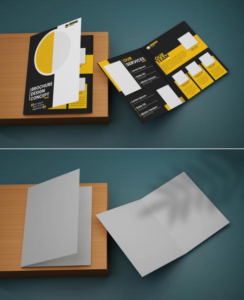 Bifold Brochure Cover Mockup