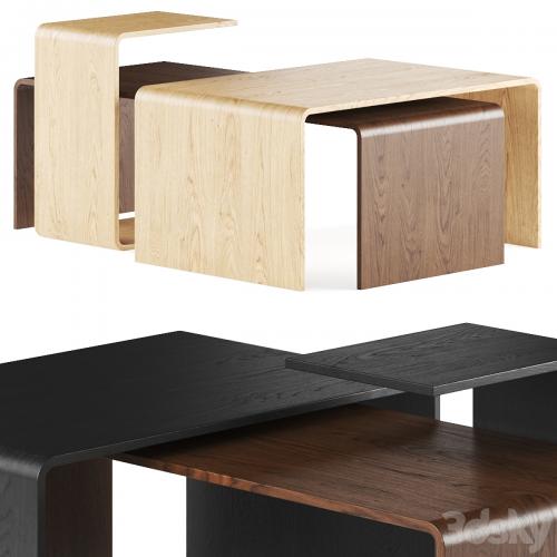 Gravelli Trio Wooden Coffee Tables