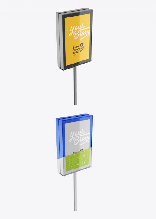 Outdoor Kiosk Advertisement Mockup