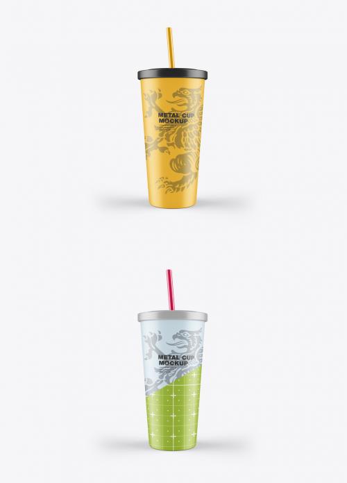 Plastic Soda Cup Mockup