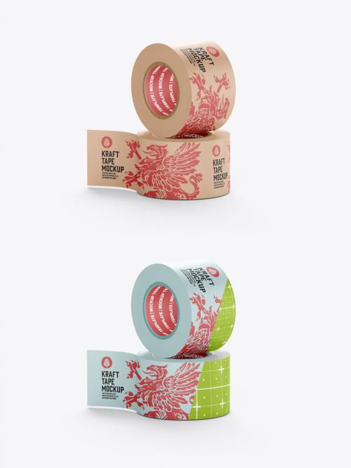 Set of Paper Duct Tapes Mockup