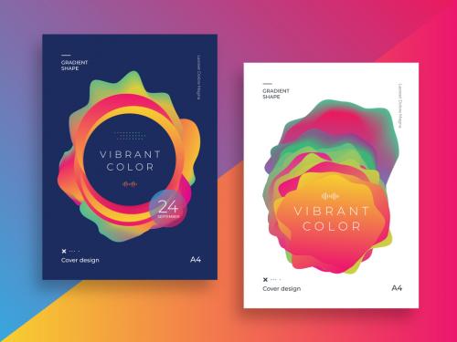 Modern Poster Layout with Gradient Shape