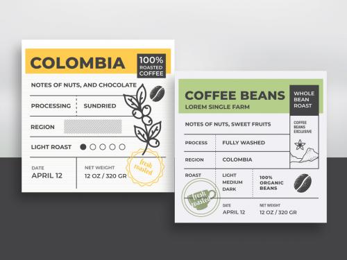 Vintage Coffee Label Layout