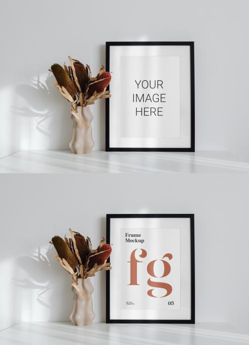 Frame on Desk Mockup