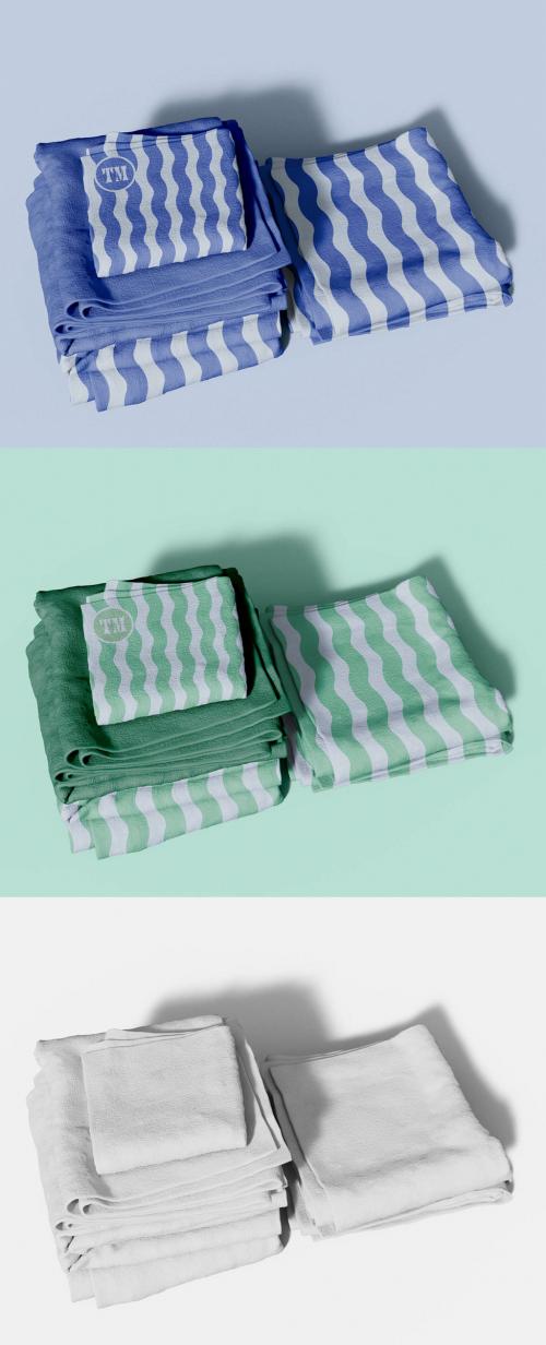 Pile of Towels Mockup