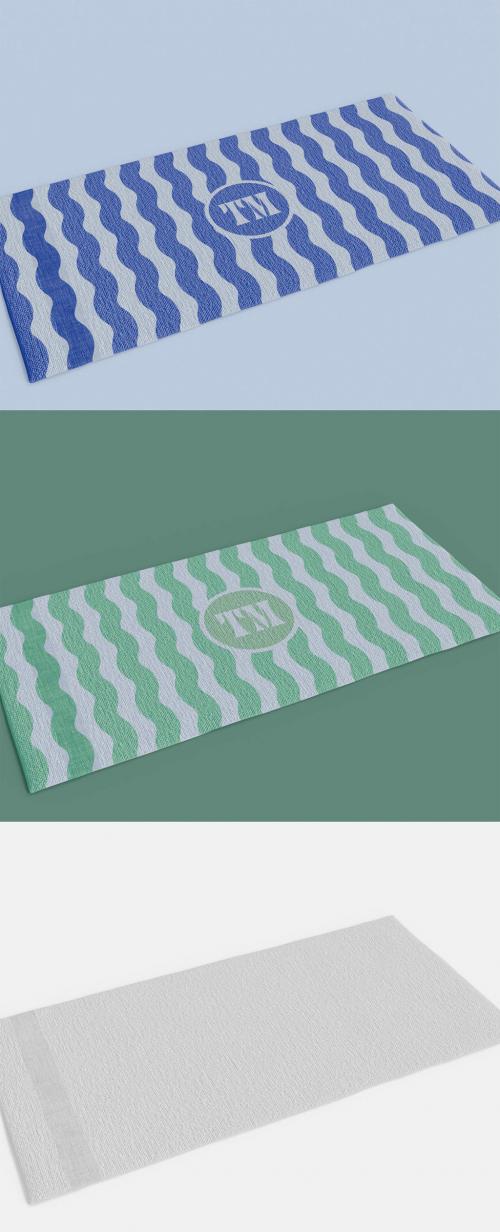 Rectangular Beach Towel Mockup