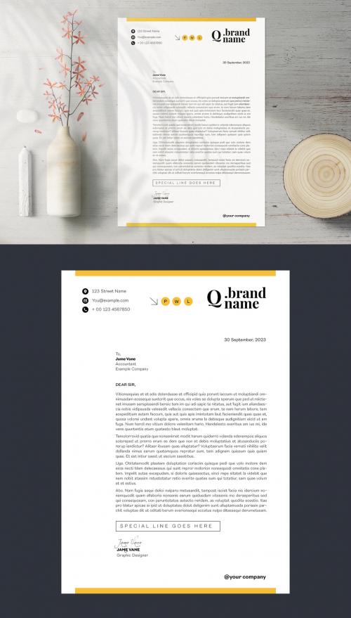 Minimal Business Letterhead Layout