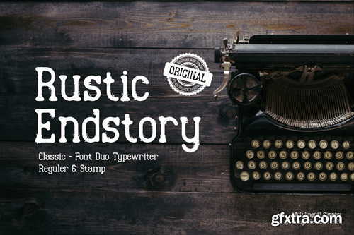 Rustic Endstory - Typewriter Font Duo GWPNG3H