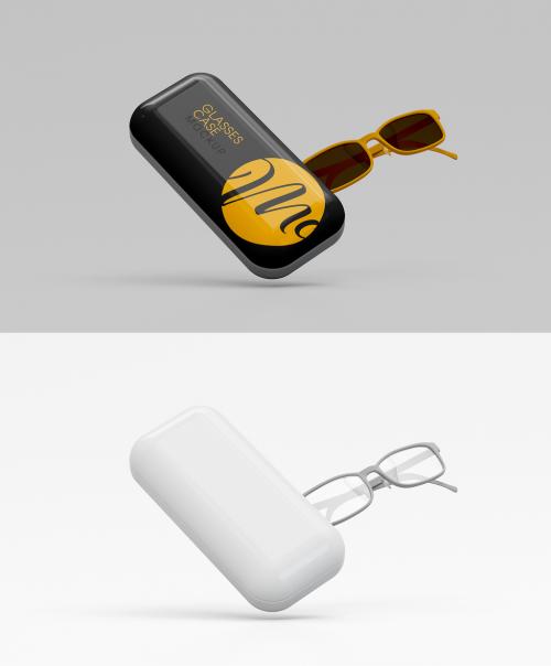 Floating Closed Case and Glasses