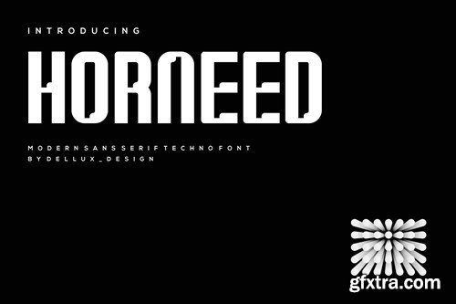 Horneed - Modern Sans Serif Techno Font NHA4HJW