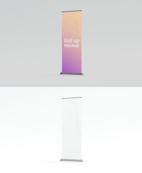 Side View Roll Up Mockup