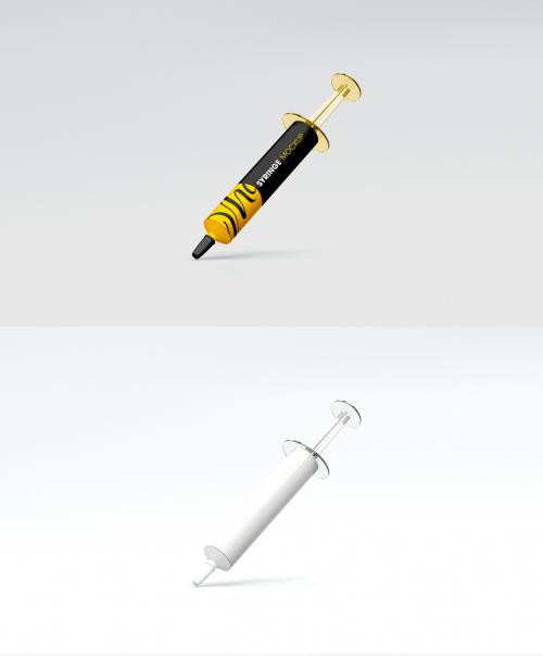 Floating Syringe Mockup