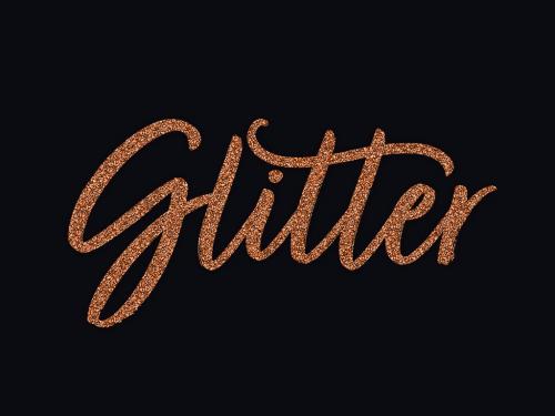 Shiney Glitter Text Effect Mockup