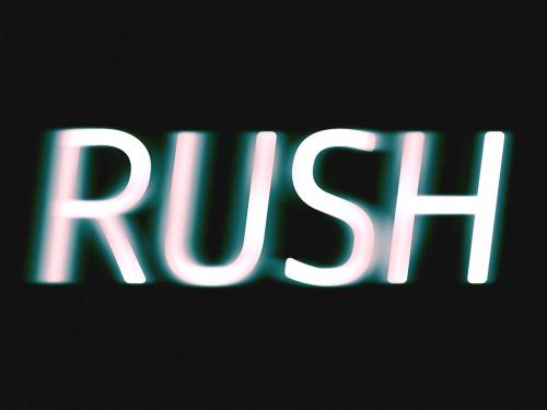 Motion Blur Rushing Text Effect Mockup