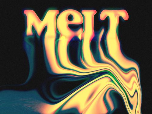 Melting Liquid Glitch Text Effect Mockup