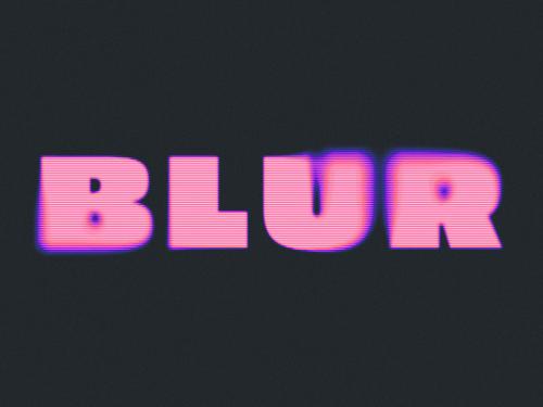 Blurred Tv Glitch Text Effect Mockup