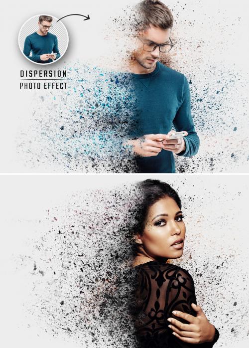 Dispersion Ashes Decomposition Photo Effect Mockup