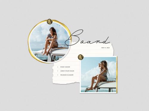 MoodBoard Mockup with Metallic Design Elements