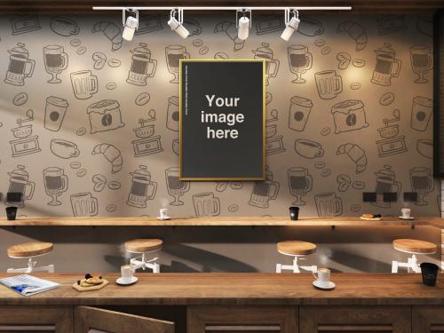 Coffee Place Poster Mockup