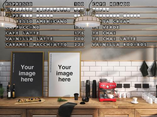 Coffee Place Poster Mockup