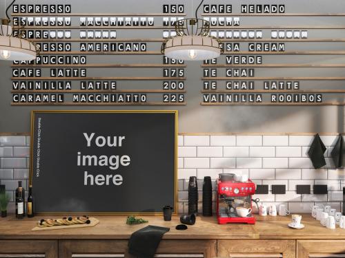 Coffee Place Poster Mockup