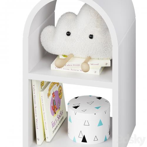 Wall shelf Mallory Kids with decor by Crate and Barrel / Crate and Kids