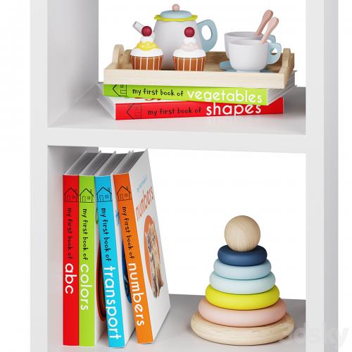 Wall shelf Mallory Kids with decor by Crate and Barrel / Crate and Kids