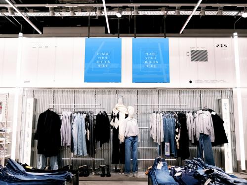 Clothes Shop Outlet Banner Mockup